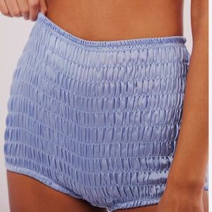 free people intimately ruched shorties blue